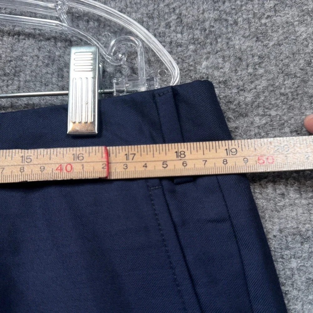 Neiman Marcus Dress Pants Men 36 Blue Loro Piana Wool Flat Chino Trousers Luxury
